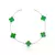 Pulseira trevo resinado verde prata 925 - comprar online