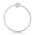 Pulseira berloque life coração cravejado maleável prata 925