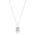 Colar Quadrado Rosa prata 925