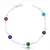 Pulseira 5 olho grego color prata 925 - comprar online