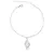 Pulseira oval cravejada prata 925