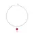 Pulseira ponto luz vermelho prata 925 - comprar online