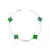 Pulseira 4 trevo resinado verde prata 925 - comprar online