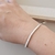 Pulseira masculina semi rígída prata 925 - comprar online