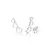 Brinco ear cuff corações vazados prata 925 - comprar online