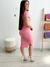 Vestido ribana com manga Lorena Rosa bebê 209415 - comprar online