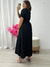 Vestido Midi de botões com cinto Preto 23721 - Senhorita Frida