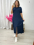 Vestido de Viscolycra com Bolso Azul Marinho 2374 - Senhorita Frida