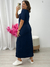 Vestido de Viscolycra com Bolso Azul Marinho 2374 na internet