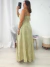 Vestido longo Laise Verde Musgo Claro 24115 na internet