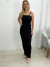 Vestido Longo de tricot Preto 24311 - comprar online