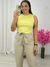 Cropped canelado Renata Amarelo 922230