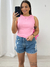 Cropped canelado Renata Rosa claro 922220 - comprar online