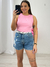 Cropped canelado Renata Rosa claro 922220