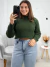 Cropped de tricot Verde Militar 93215 - comprar online
