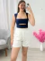 Cropped Vazado Leticia Azul Marinho 93265 - comprar online