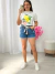 Short jeans com Cordinha Off 7229