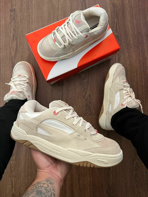 Puma 180 (COURO) - Creme Branco