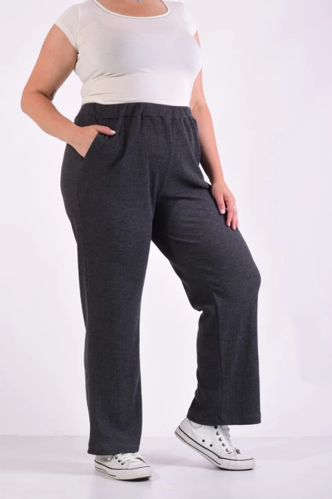 PANTALON RECTO WAFLE CON ALGODÓN TIRO ALTO TELA ELASTIZADA CALIDAD PREMIUM - comprar online