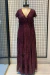 VESTIDO LARGO TUL LENTEJUELAS MANGA MARIPOSA