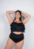 MALLA TOP LISO TIPO STRAPLE CON VOLADO Y VEDETINA TIRO ALTO CON FAJA - comprar online