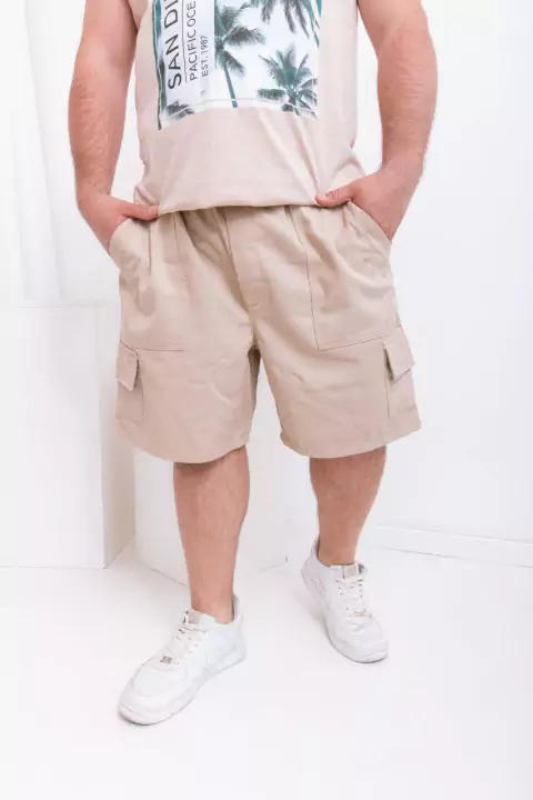 BERMUDA GABARDINA NAUTICA - Talle especial