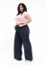 JEANS WIDE LEG RIGIDO CON ELASTICO EN CINTURA EN LA ESPALDA en internet