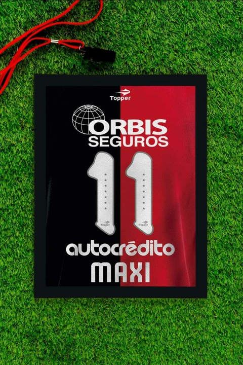 CUADROS DORSALES NEWELLS OLD BOYS CON TU JUGADOR FAVORITO 35 X 45