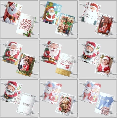 Pacote 700 artes caneca de Natal e Brinde artes de Ano Novo