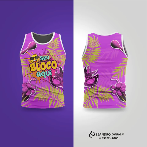 Arte Vetor Camisa Carnaval Mascara e Água de coco