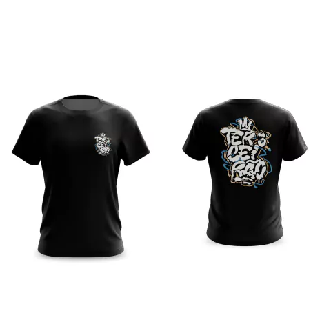 Arte em vetor camisa terceirão escrita