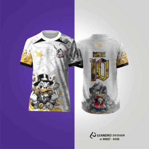 Estampa digital tio patinhas camiseta interclasse