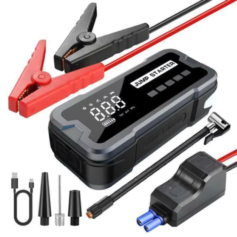 Arrancador De Auto Portátil Automático + Inflador de ruedas 12000mah