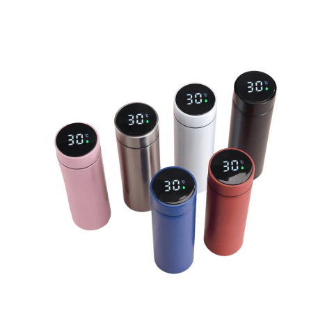 Garrafa Térmica Inox com Termômetro Digital Led - 500ml