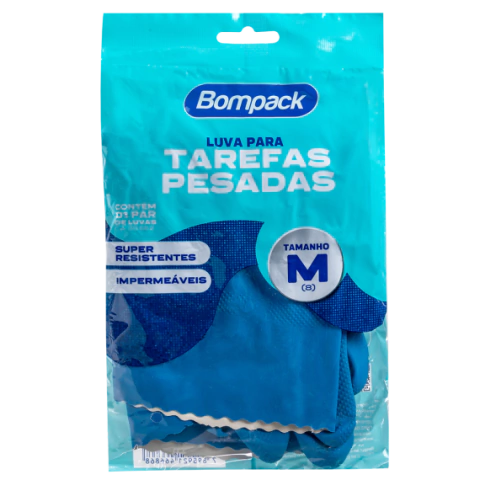 LUVA BOMPACK M(8) VERNIZ AZUL