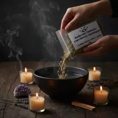 Kit 5 Mix de Ervas - INTUIÇÃO, CLARIVIDÊNCIA E ADIVINHAÇÃO - 100g Lavanda, Alecrim, Sálvia e Boldo - Banho, Escalda-pés ou Defumação - A Bruxa Ta Solta