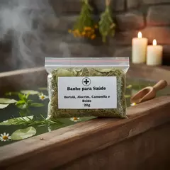 Kit 5 Mix Ervas - SAÚDE - Hortelã, Alecrim, Camomila e Boldo 100g (20g cada) - Banho, Escalda-pés ou Defumação - loja online