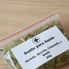 Kit 5 Mix Ervas - SAÚDE - Hortelã, Alecrim, Camomila e Boldo 100g (20g cada) - Banho, Escalda-pés ou Defumação - A Bruxa Ta Solta