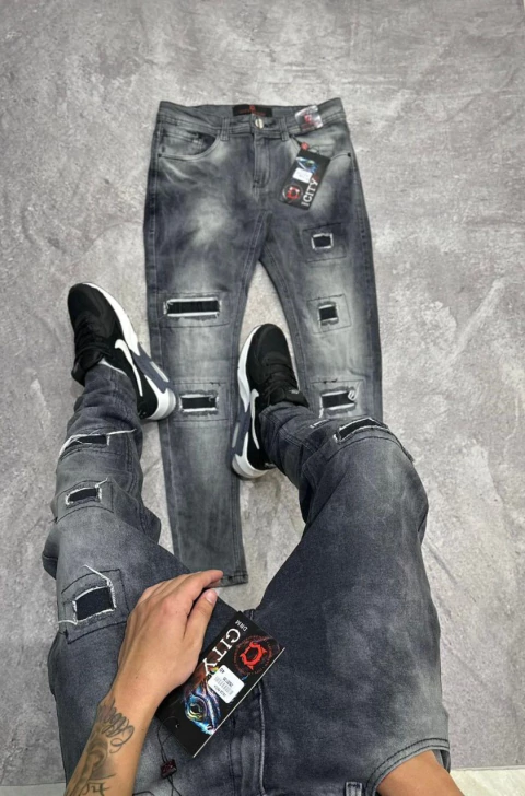 CALÇA JOGADOR CINZA/PRAT - comprar online