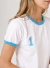 Remera Bianca con vivo dama - tienda online