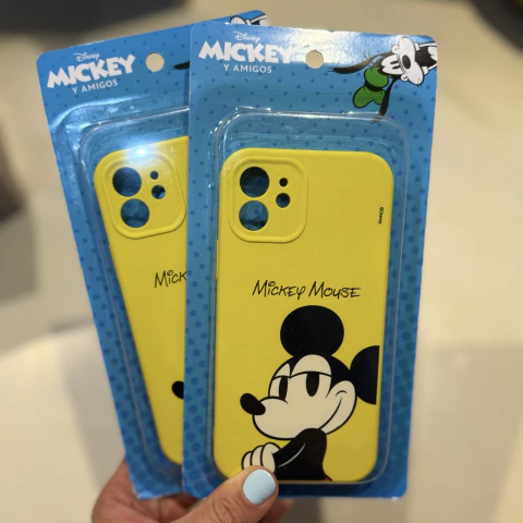 Funda de Diseño iPhone - Silicona Amarilla Mickey