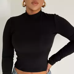 Blusa Canelada de Manga Longa Liz - loja online