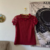 blusa bordô poá - comprar online