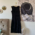 vestido preto triângulos na internet