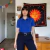 camisa azul gola polo da calvin klein