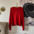 cardigan vermelho básico na internet