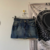 mini saia jeans estilosa