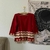 suéter vermelho flores (brechó) - comprar online