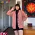 Cardigan rosa trançado