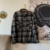 casaco xadrez preto e branco - comprar online